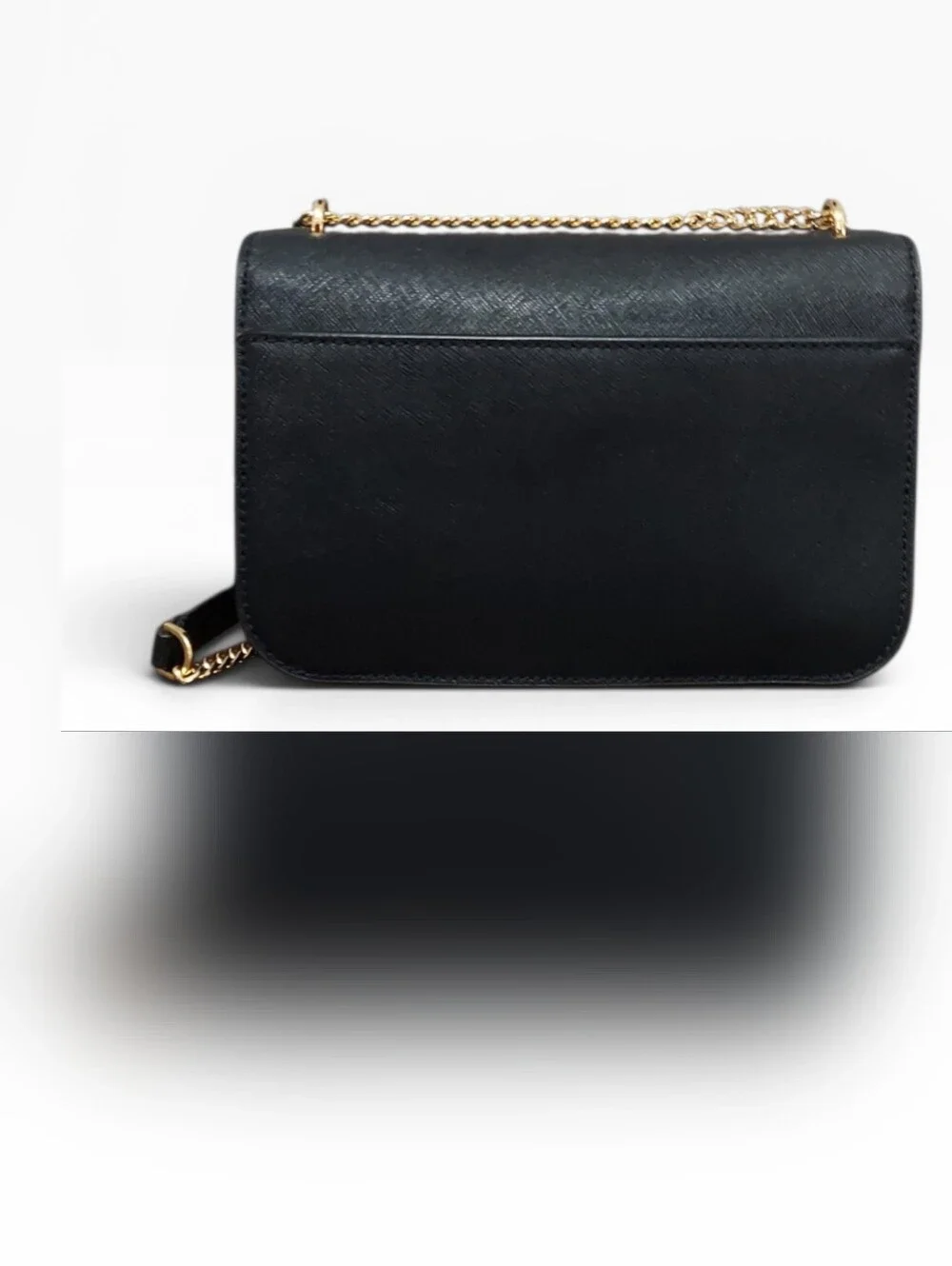 Tory Burch Robinson Chain Crossbody Convertable Bag Gently Loved Black W/ Gold